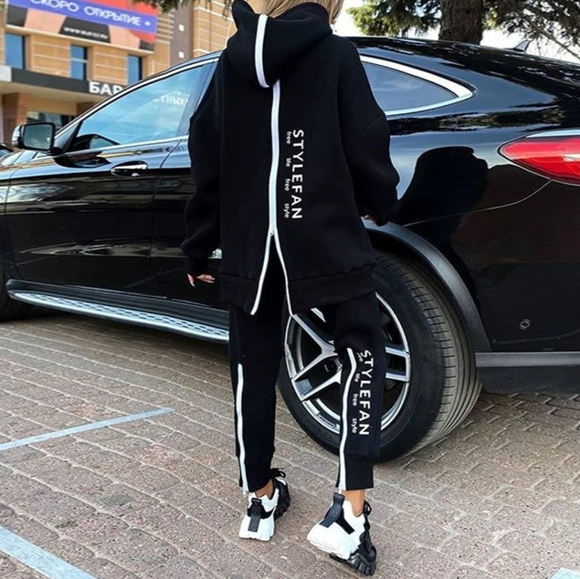 stylefan Pants - Stylefan Fashion Swag Tracksuit with Hood Full Zip Back Brand New Small